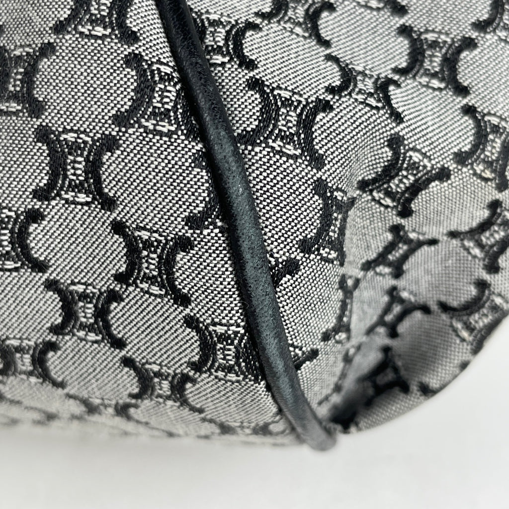 セリーヌ マカダム柄 ショルダーバッグ ワンショルダー ハンドバッグ ショルダーバッグ キャンバス ブラック レディース 【中古】brbag