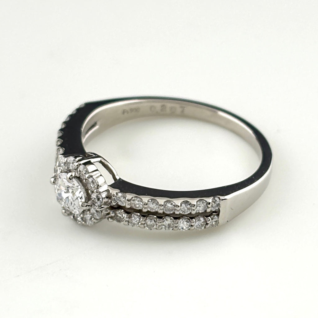 ダイヤモンド デザインリング プラチナ 指輪 メレダイヤ リング 11号 Pt900 ダイヤモンド レディース ノンブランドジュエリー 【中古】nbjwl