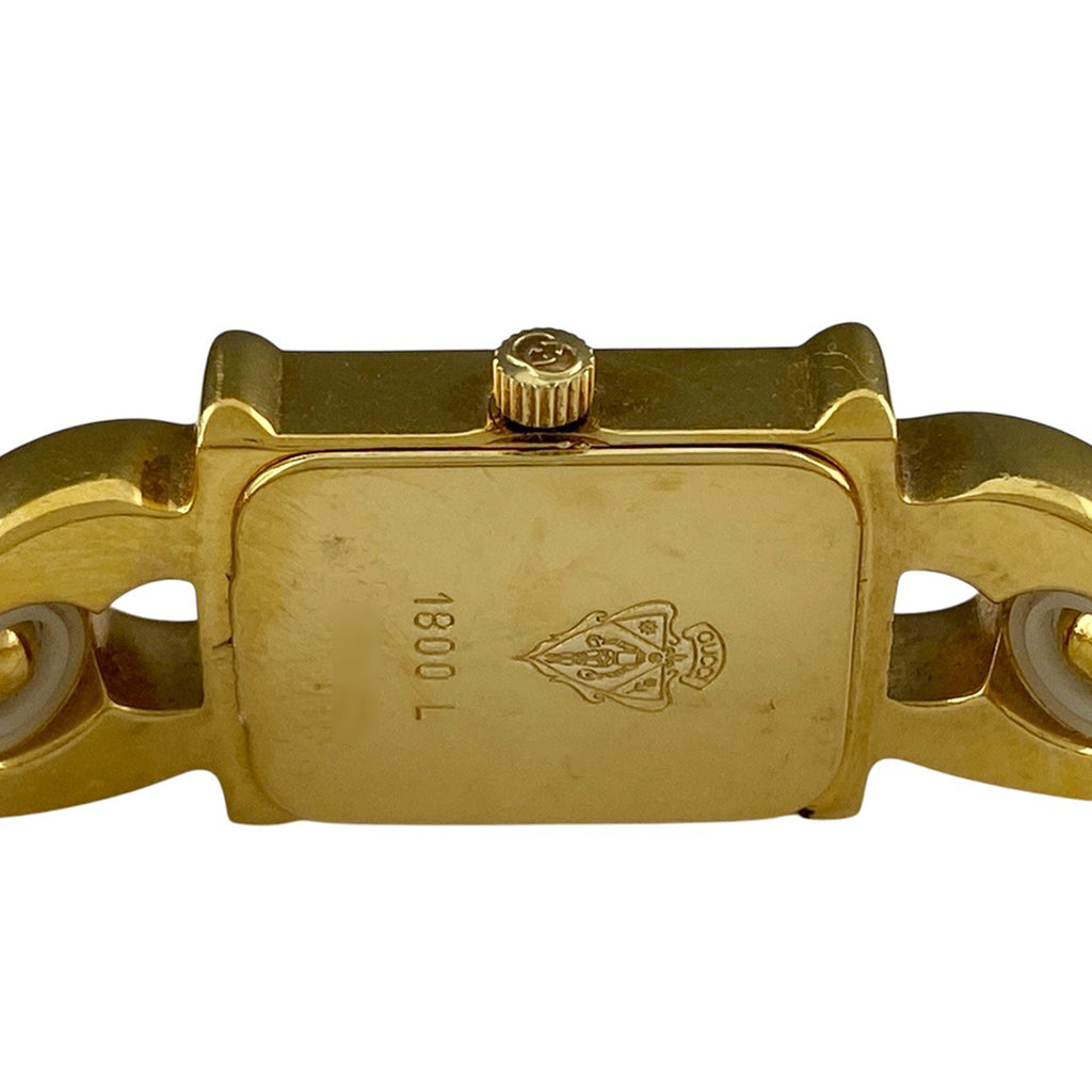 グッチ チェンジベルト 1800L 腕時計 SS GP クォーツ ホワイト レディース 【中古】wtcbb