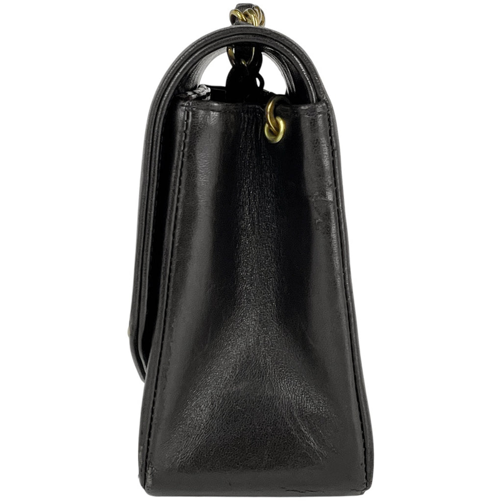 シャネル ダイアナ マトラッセ シングルフラップ チェーン ショルダーバッグ ココマーク ショルダーバッグ レザー ブラック A01164 レディース 【中古】brbag