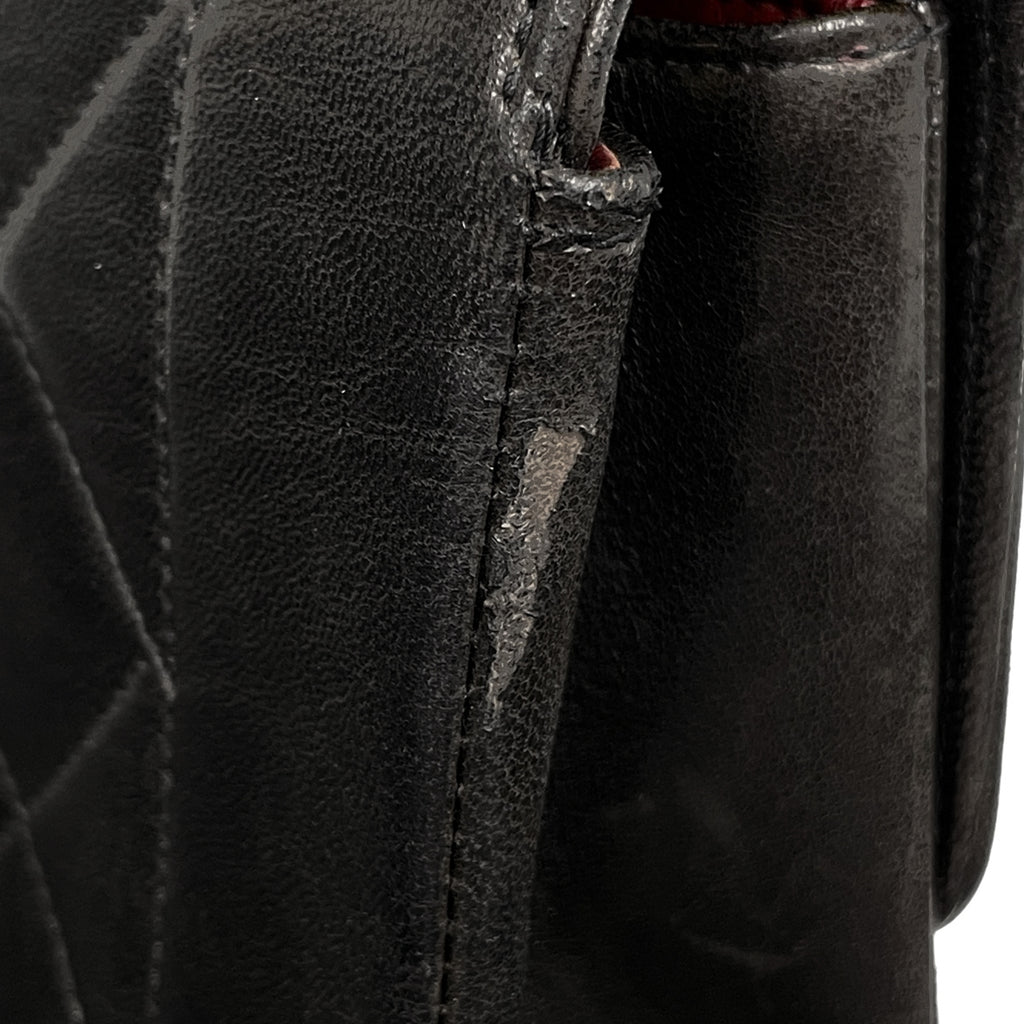 シャネル ダイアナ マトラッセ シングルフラップ チェーン ショルダーバッグ ココマーク ショルダーバッグ レザー ブラック A01164 レディース 【中古】brbag