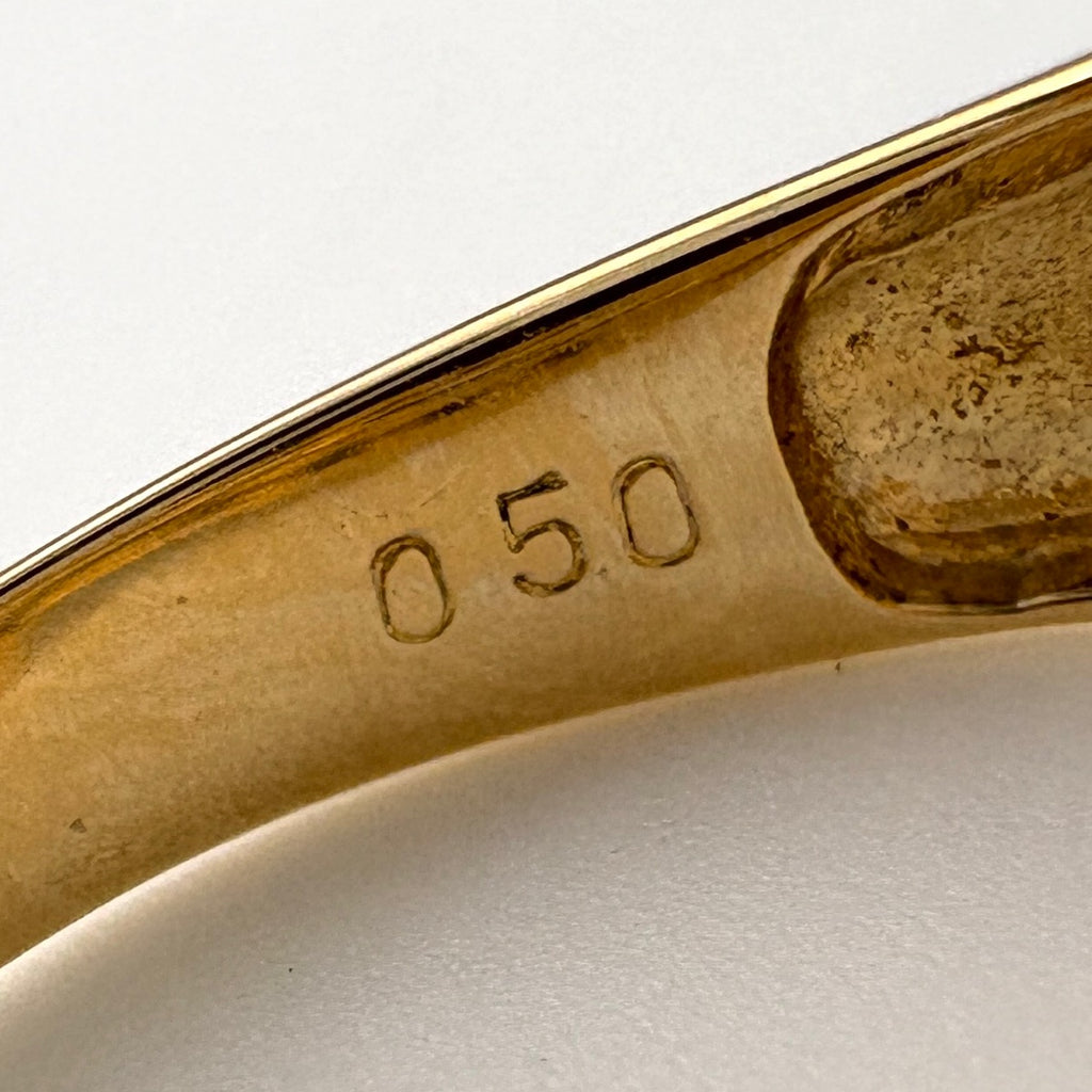 メレダイヤ デザインリング YG イエローゴールド 指輪 リング 13号 K18 ダイヤモンド レディース ノンブランドジュエリー 【中古】nbjwl