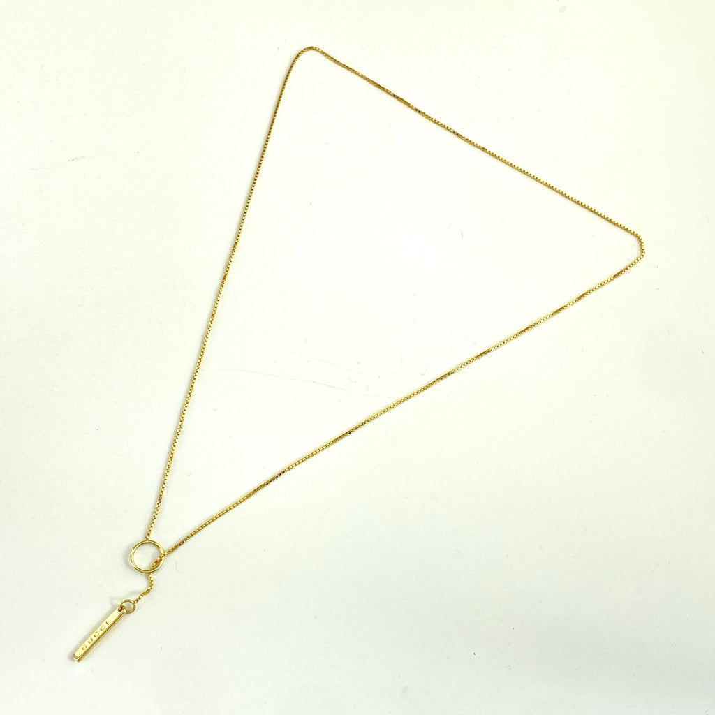 グッチ ラリアット ネックレス YG イエローゴールド ネックレス 750 レディース 【中古】brjwl