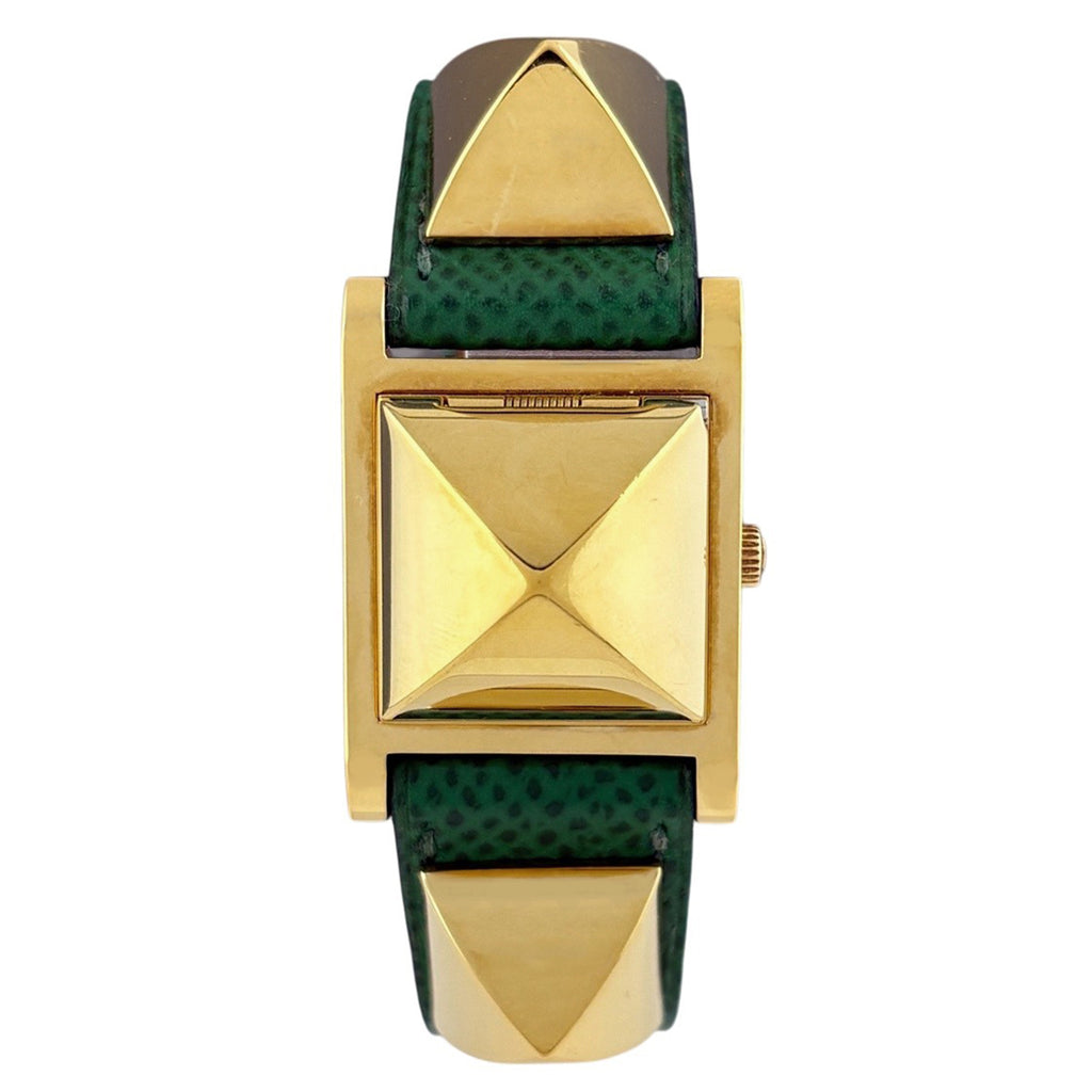 【保証書】エルメス メドール ME1.201 腕時計 SS GP クォーツ ホワイト レディース 【中古】wtcbb