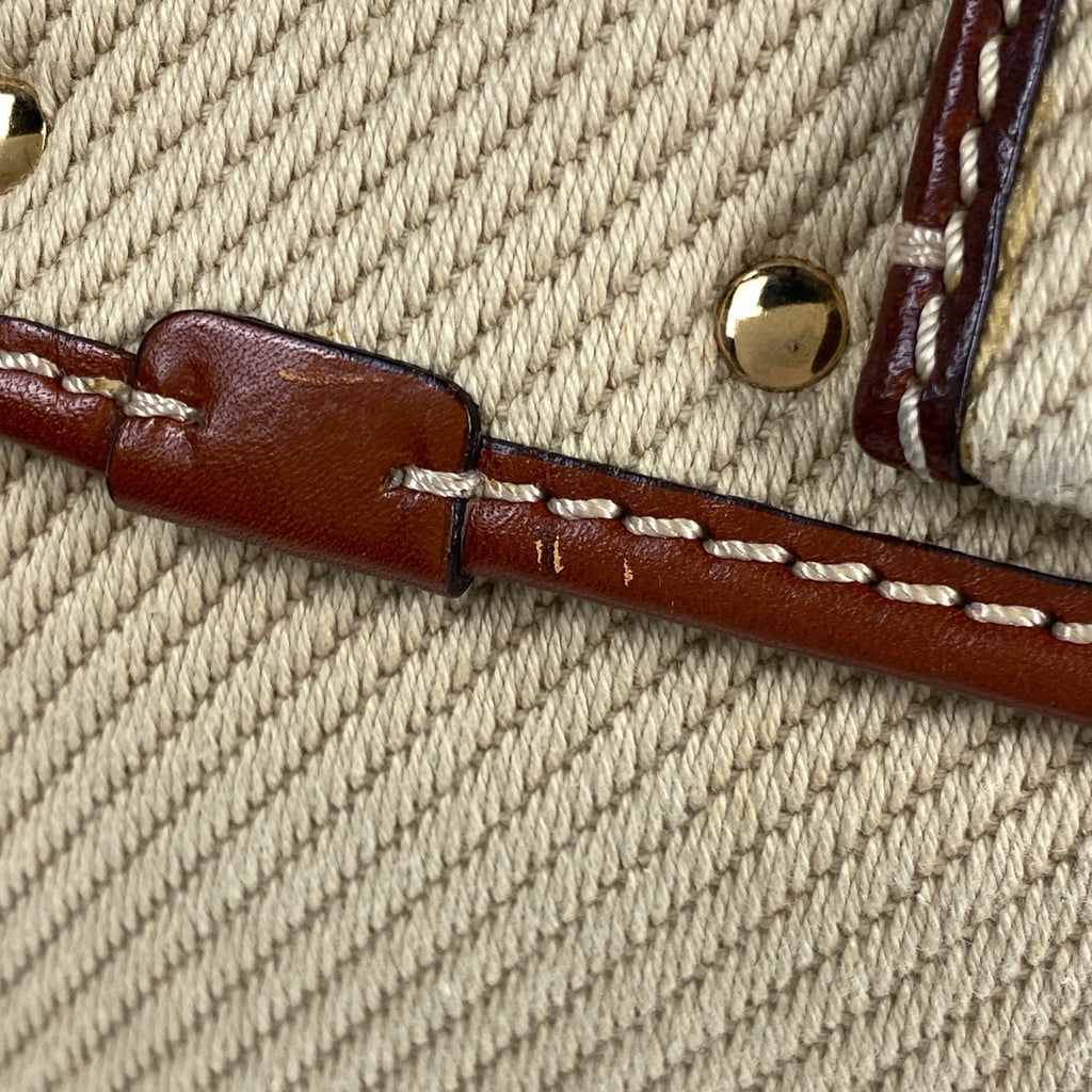 クロエ ロゴ ショルダーバッグ 斜め掛け ショルダーバッグ キャンバス ベージュ ブラウン レディース 【中古】brbag