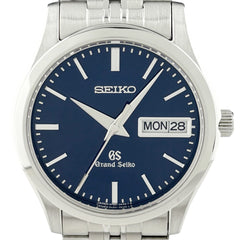 【保証書】セイコー グランドセイコー GRAND SEIKO デイデイト SBGT017/9F83-0AB0 腕時計 SS クォーツ ネイビー メンズ 時計 【中古】wtcbb