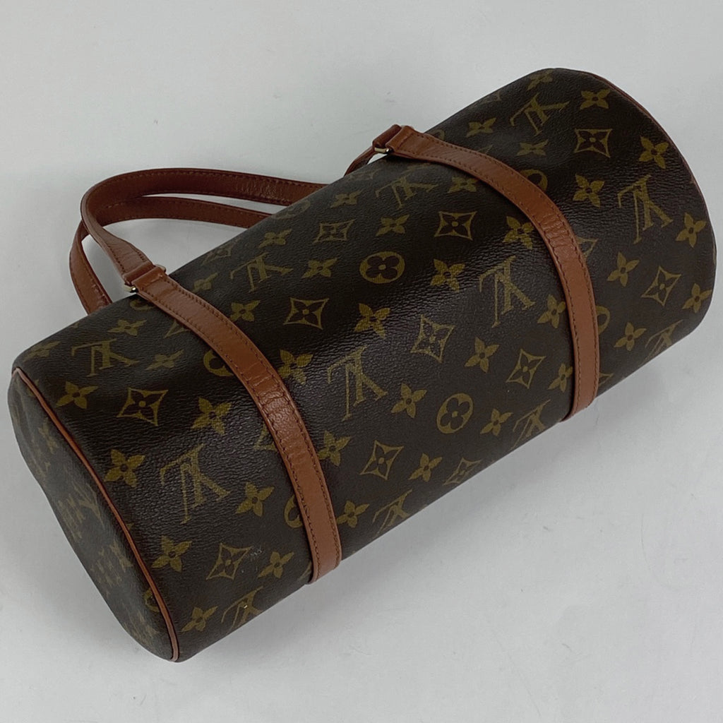 ルイ・ヴィトン パピヨン 30 バレルバッグ 筒型 旧旧型 ハンドバッグ モノグラム ブラウン M51365 レディース 【中古】brbag