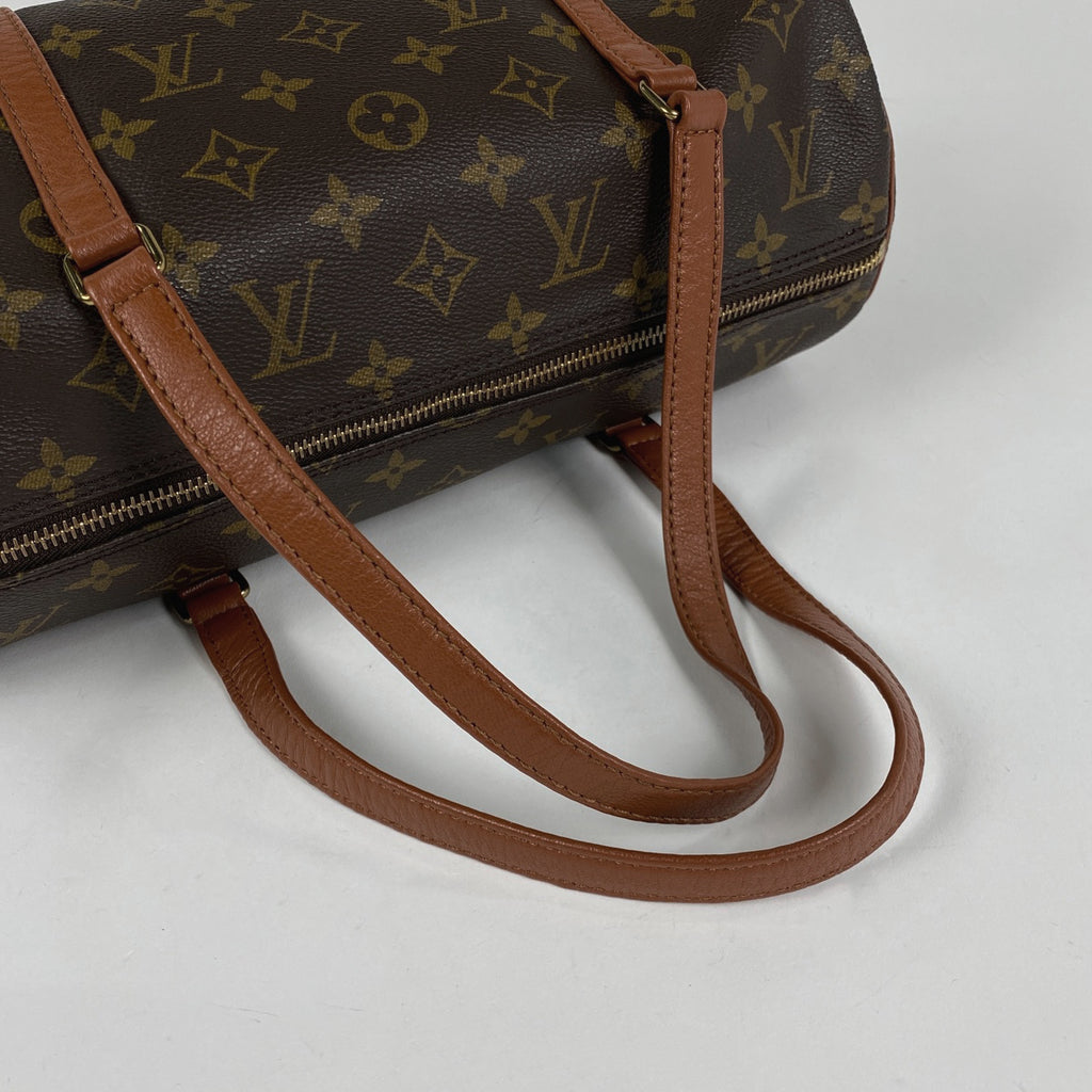 ルイ・ヴィトン パピヨン 30 バレルバッグ 筒型 旧旧型 ハンドバッグ モノグラム ブラウン M51365 レディース 【中古】brbag