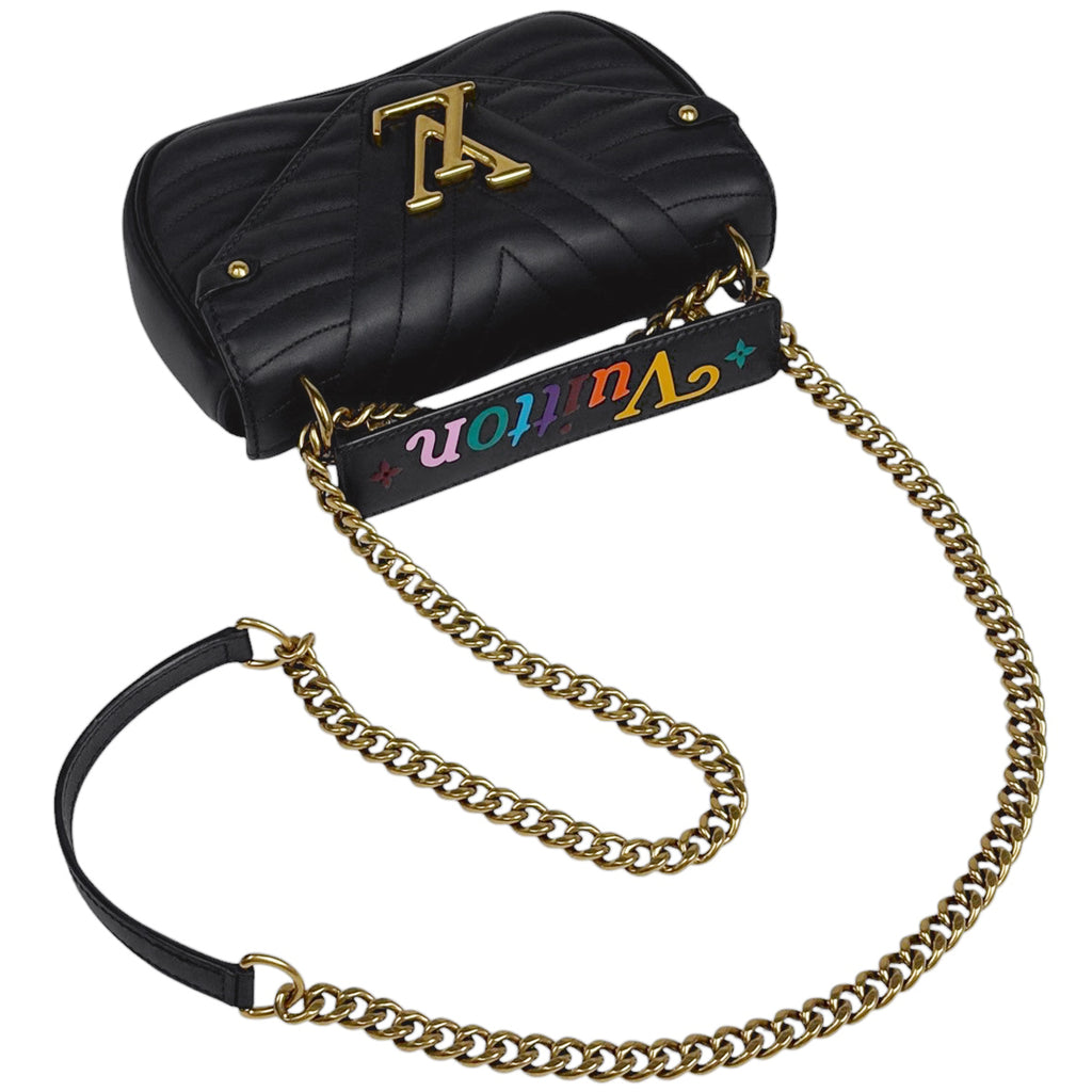 ルイ・ヴィトン ニューウェーブ チェーンバッグ PM クロスボディ 肩掛け ショルダーバッグ レザー ノワール(ブラック) M20687 レディース 【中古】brbag