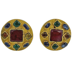 シャネル ココマーク カラーストーン イヤリング グリポア イヤリング GP ゴールド レディース 【中古】bracc