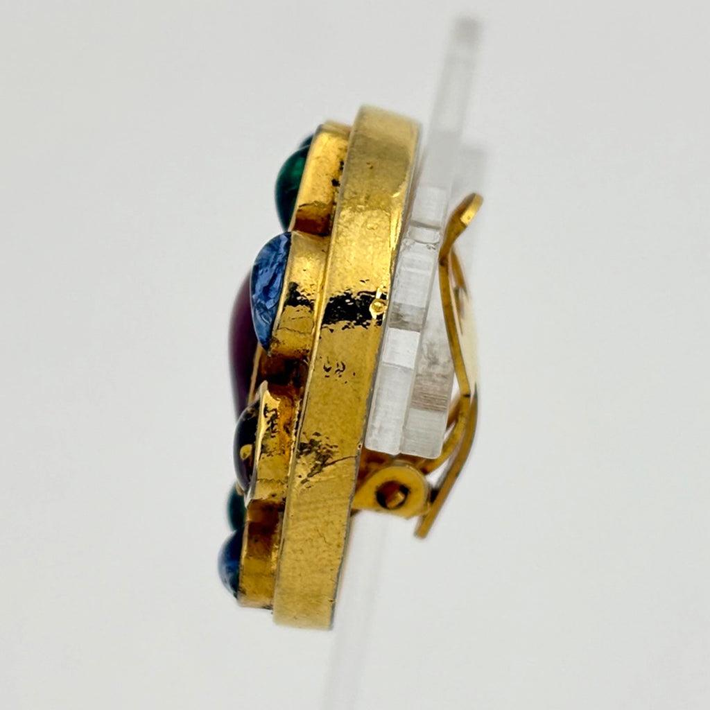 シャネル ココマーク カラーストーン イヤリング グリポア イヤリング GP ゴールド レディース 【中古】bracc