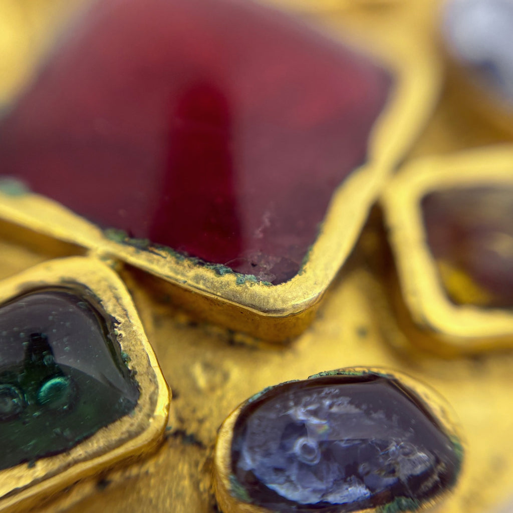 シャネル ココマーク カラーストーン イヤリング グリポア イヤリング GP ゴールド レディース 【中古】bracc