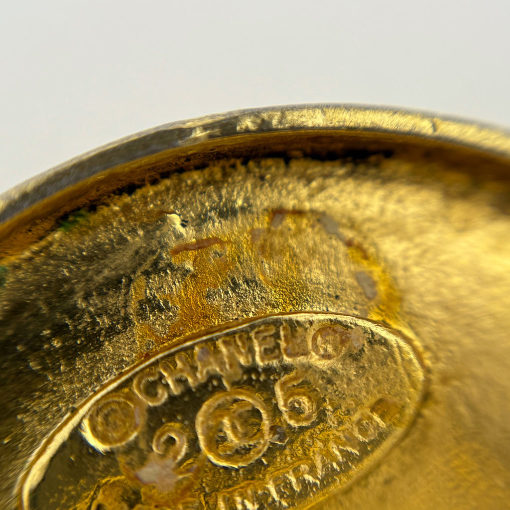 シャネル ココマーク カラーストーン イヤリング グリポア イヤリング GP ゴールド レディース 【中古】bracc