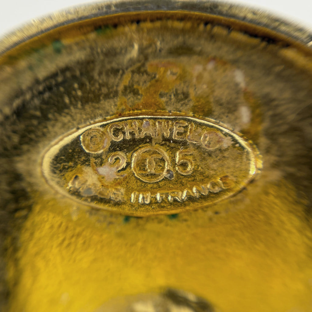 シャネル ココマーク カラーストーン イヤリング グリポア イヤリング GP ゴールド レディース 【中古】bracc