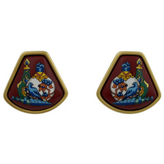 エルメス エマイユ イヤリング 七宝焼き イヤリング GP ゴールド レディース 【中古】bracc