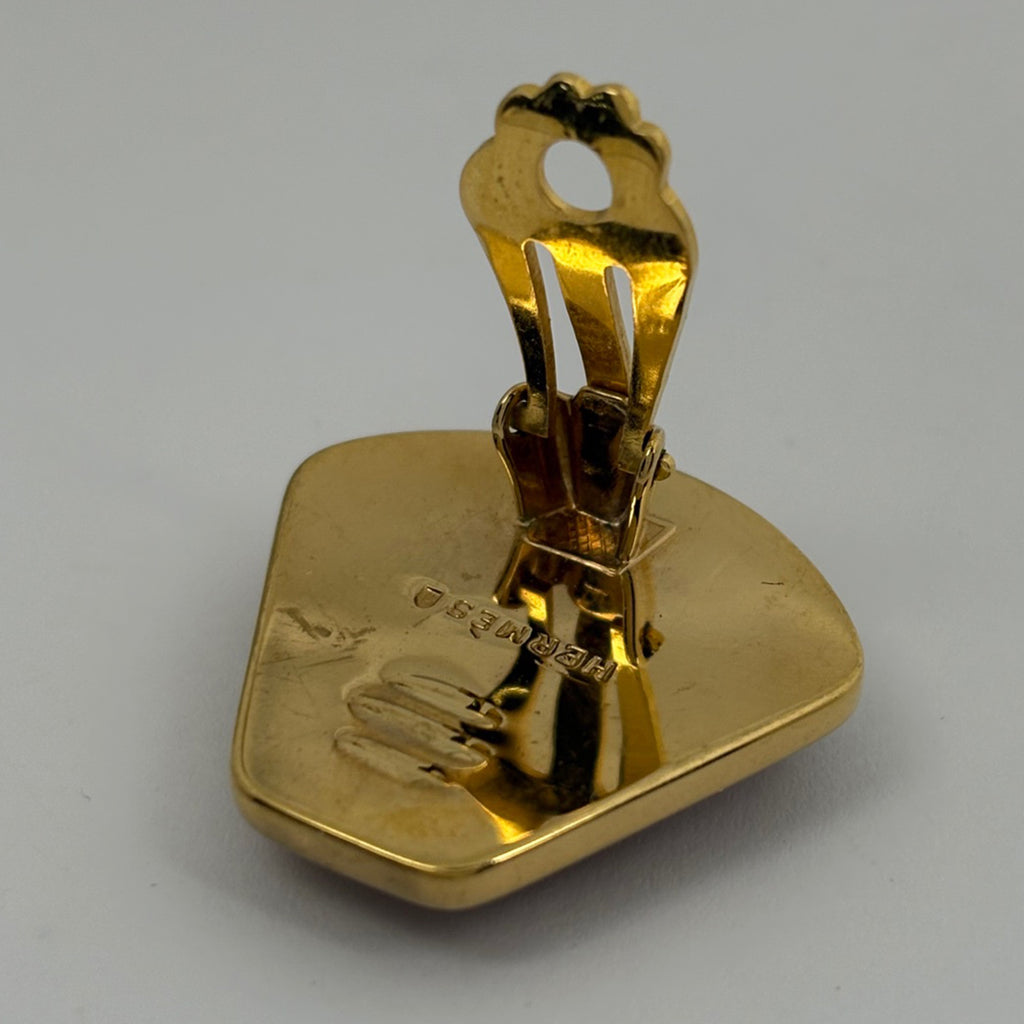 エルメス エマイユ イヤリング 七宝焼き イヤリング GP ゴールド レディース 【中古】bracc