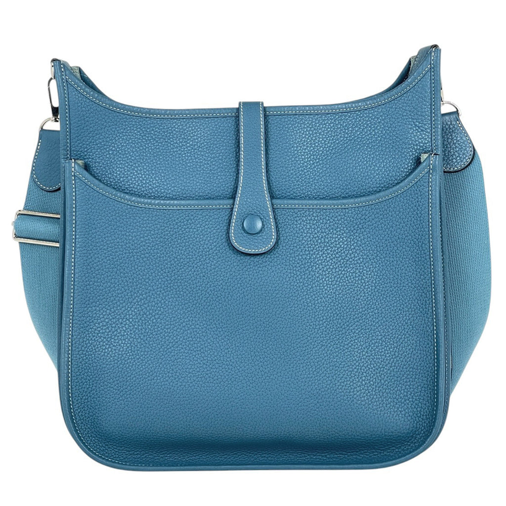 エルメス エヴリン 3 GM パンチング Hロゴ ショルダーバッグ トリヨンクレマンス ブルージーン □R レディース 【中古】brbag
