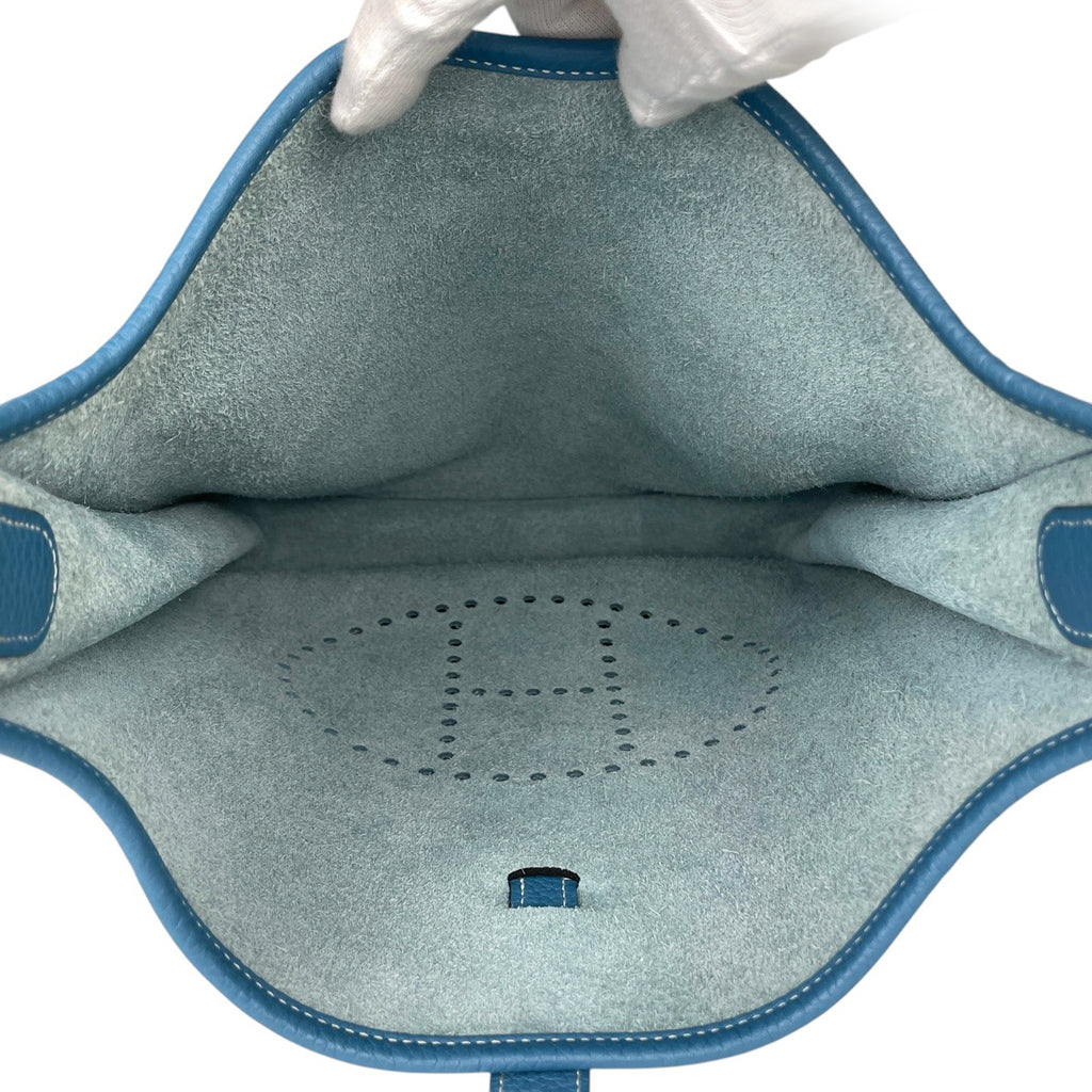 エルメス エヴリン 3 GM パンチング Hロゴ ショルダーバッグ トリヨンクレマンス ブルージーン □R レディース 【中古】brbag