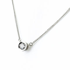 ダイヤモンド デザインネックレス プラチナ ペンダント メレダイヤ ネックレス Pt850 ダイヤモンド レディース ノンブランドジュエリー 【中古】nbjwl