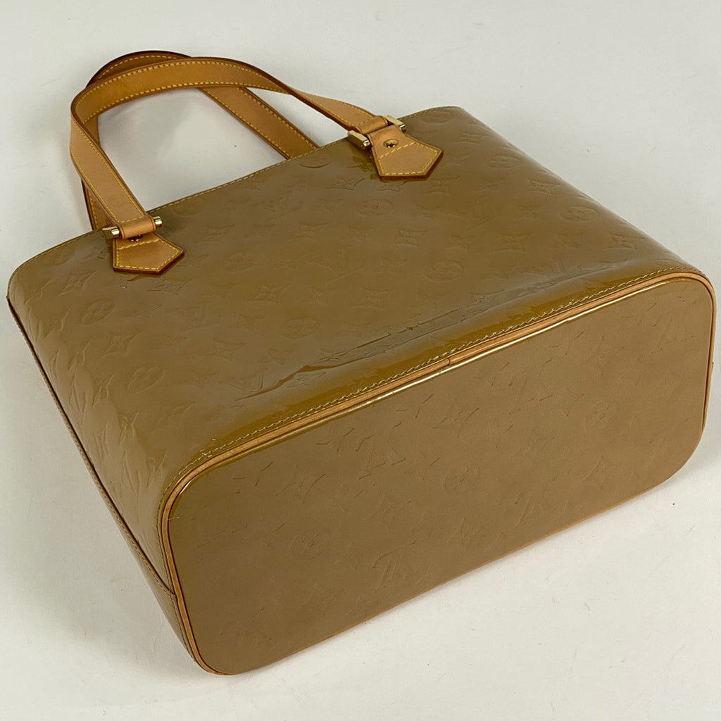 ルイ・ヴィトン ヒューストン ハンドバッグ エナメル パテント トートバッグ モノグラムヴェルニ ノワゼット M91340 レディース 【中古】brbag