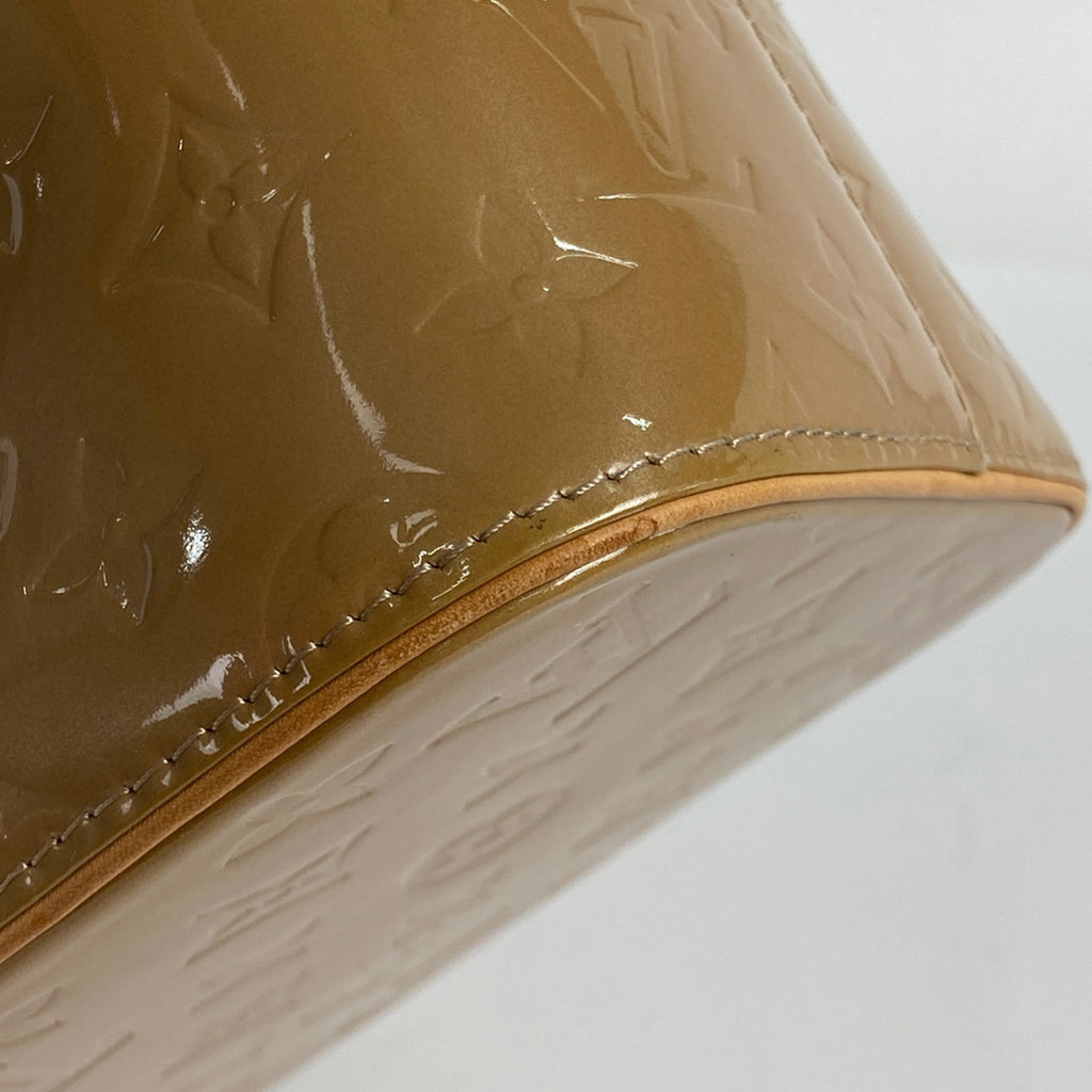 ルイ・ヴィトン ヒューストン ハンドバッグ エナメル パテント トートバッグ モノグラムヴェルニ ノワゼット M91340 レディース 【中古】brbag