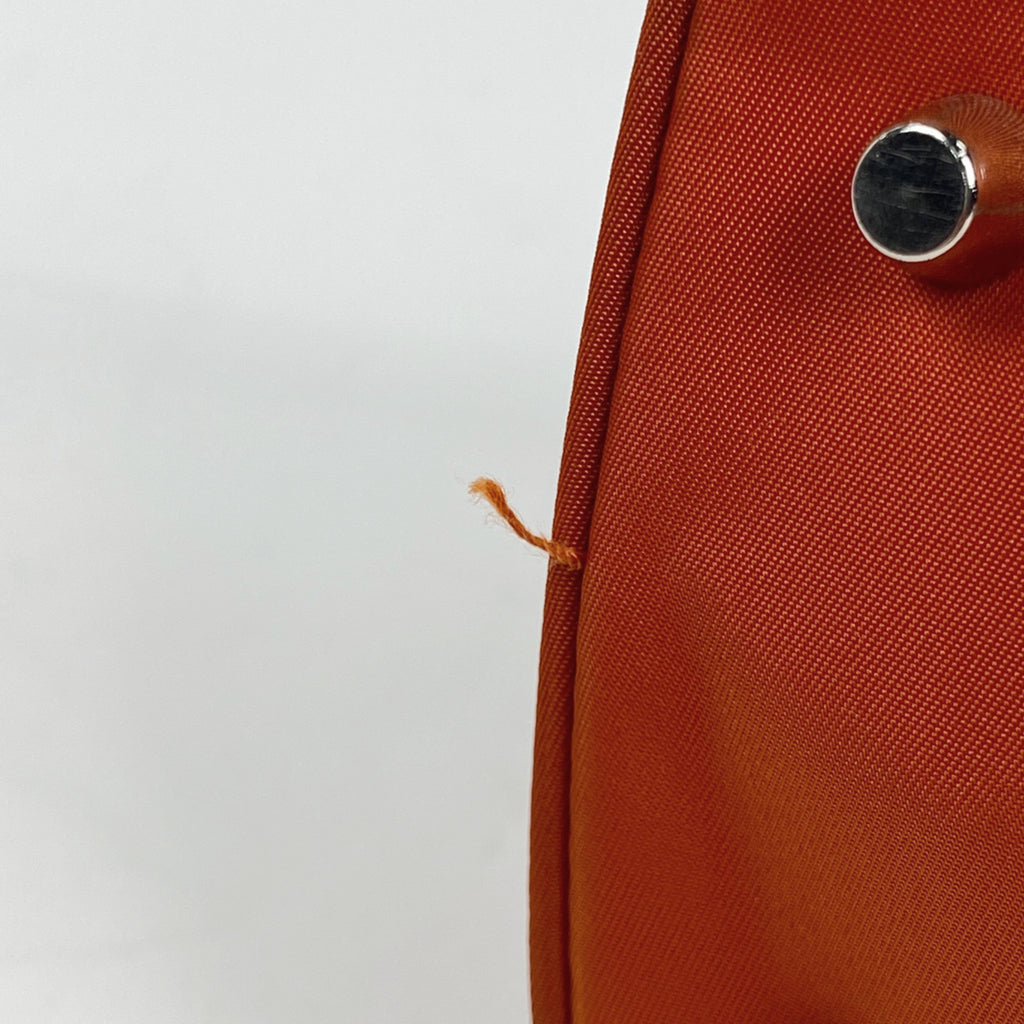 プラダ ロゴプレート トートバッグ ハンドバッグ トートバッグ ナイロン オレンジ レディース 【中古】brbag