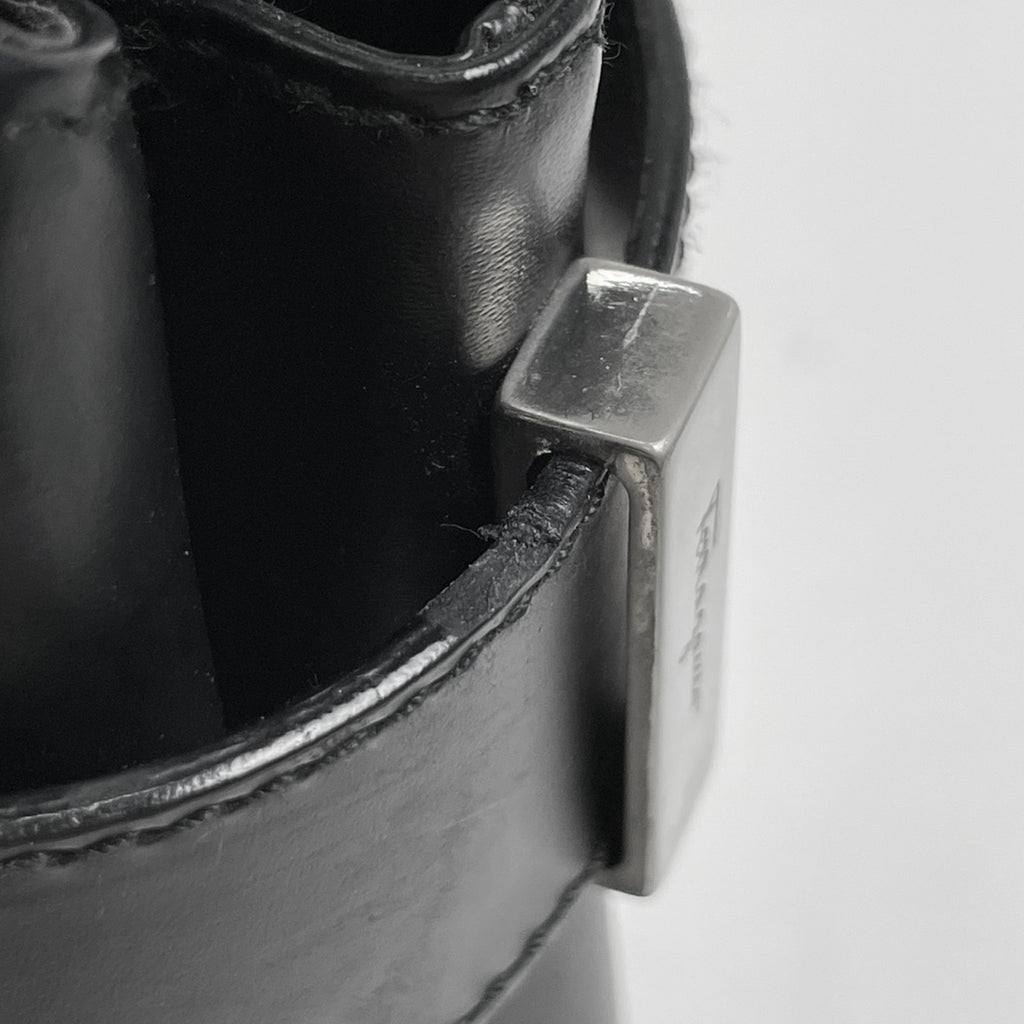 サルヴァトーレフェラガモ ガンチーニ ハンドバッグ ビジネスバッグ 手提げ ハンドバッグ レザー ブラック レディース 【中古】brbag