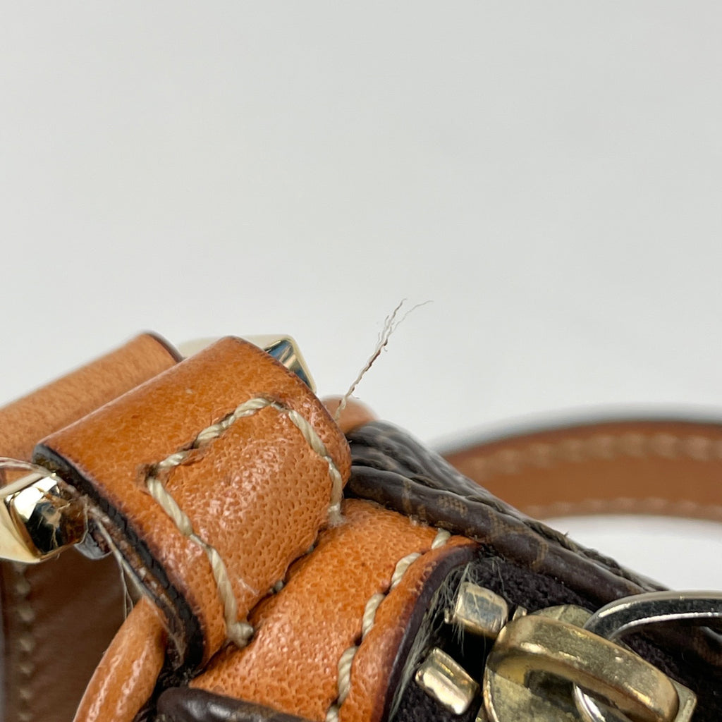 セリーヌ マカダム柄 ハンドバッグ アクセサリーポーチ ハンドバッグ コーティングキャンバス ブラウン レディース 【中古】brbag