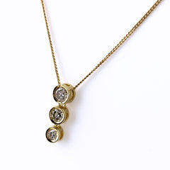 YG K18 ダイヤモンド ネックレス 0.61ct レディース ノンブランドジュエリー 中古 nbjwl