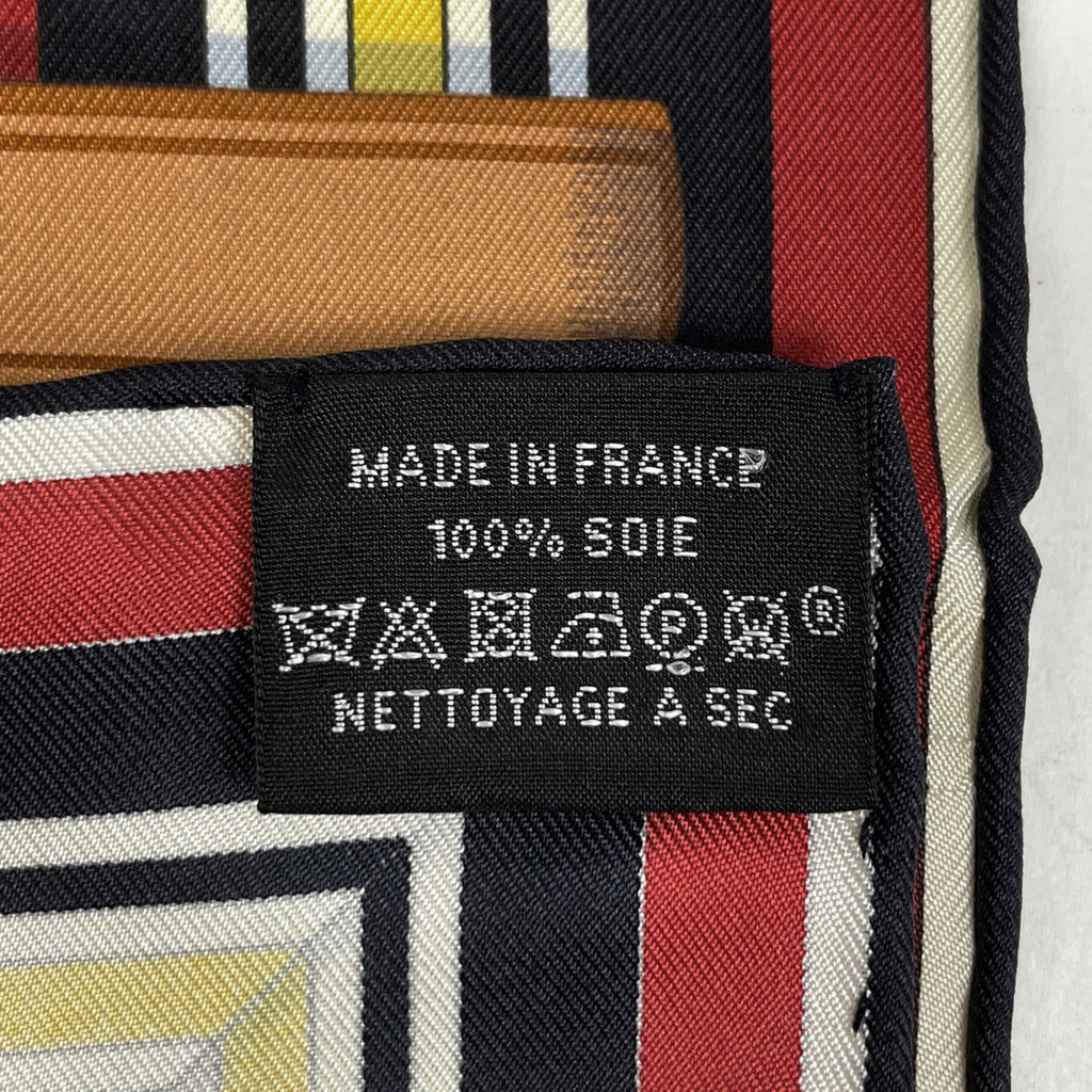 エルメス カレ 90 editees par 競走馬 スカーフ シルク アイボリー マルチカラー レディース 【中古】brbag