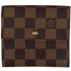 ルイ・ヴィトン ポルトモネ ビエ カルト クレディ Wホック 三つ折り財布 ダミエ ブラウン N61652 レディース 【中古】brbag