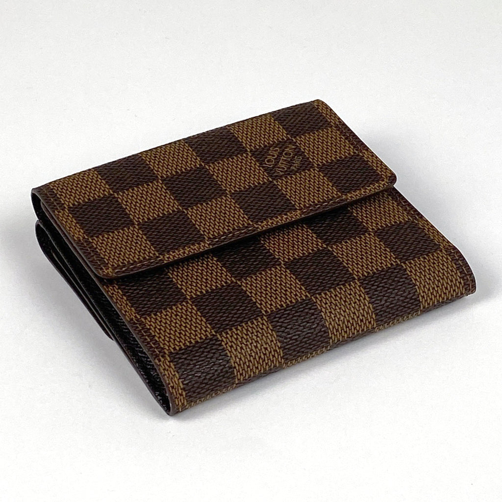 ルイ・ヴィトン ポルトモネ ビエ カルト クレディ Wホック 三つ折り財布 ダミエ ブラウン N61652 レディース 【中古】brbag