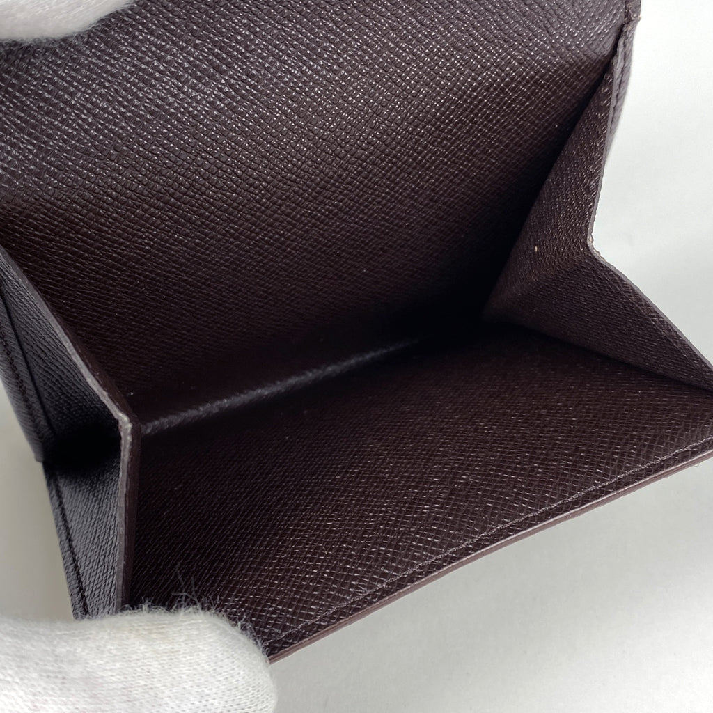 ルイ・ヴィトン ポルトモネ ビエ カルト クレディ Wホック 三つ折り財布 ダミエ ブラウン N61652 レディース 【中古】brbag