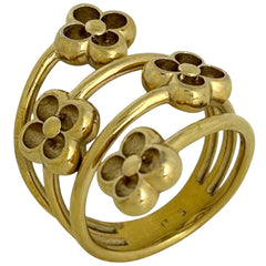 ルイ・ヴィトン フラワーフル リング 指輪 リング 8号 GP ゴールド レディース 【中古】bracc