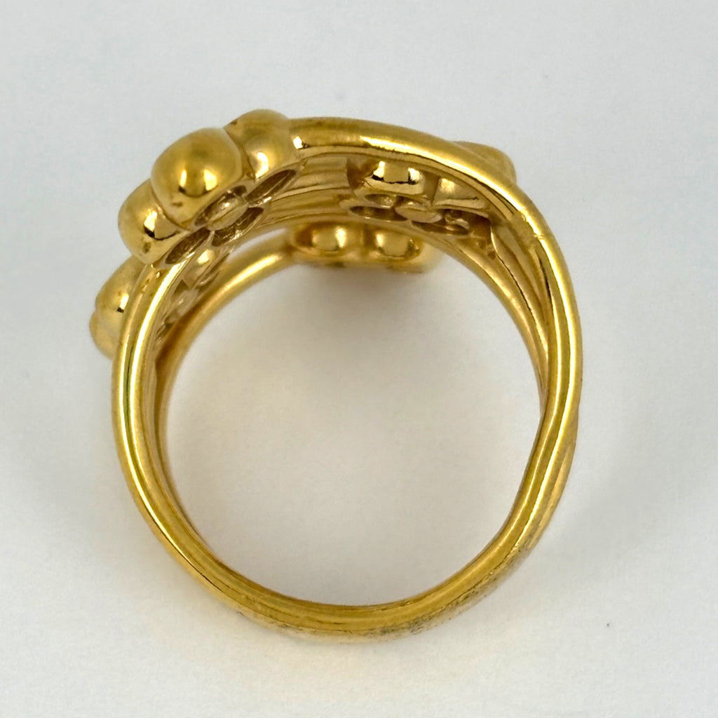 ルイ・ヴィトン フラワーフル リング 指輪 リング 8号 GP ゴールド レディース 【中古】bracc