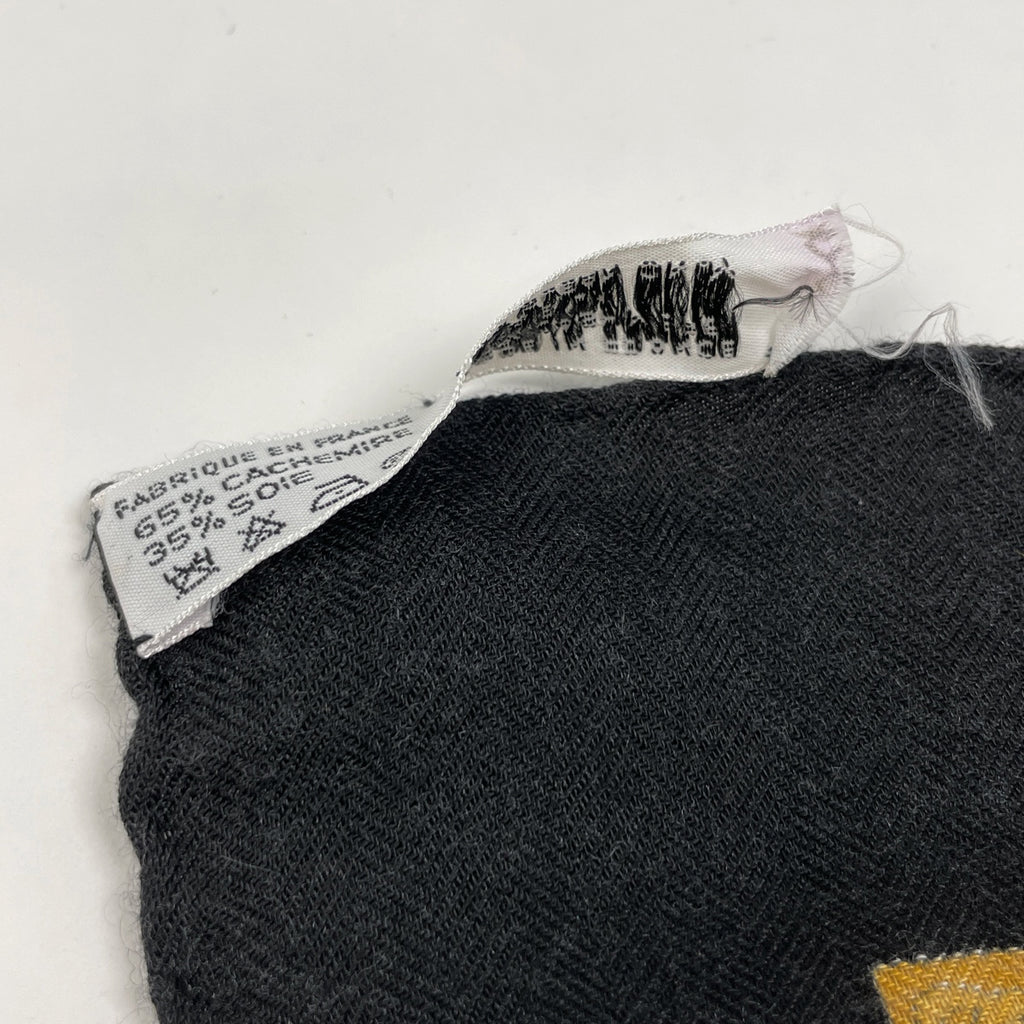 エルメス カレ 90 Les Legendes de L'Arbre 木の伝説 スカーフ カシミヤ シルク ブラック ブラウン レディース 【中古】brbag