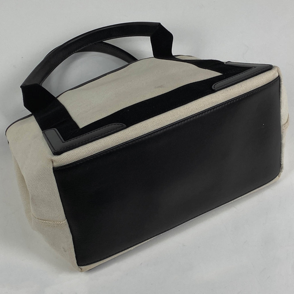 バレンシアガ ネイビーカバス S ハンドバッグ 肩掛け トートバッグ キャンバス ナチュラル ブラック 339933 レディース 【中古】brbag