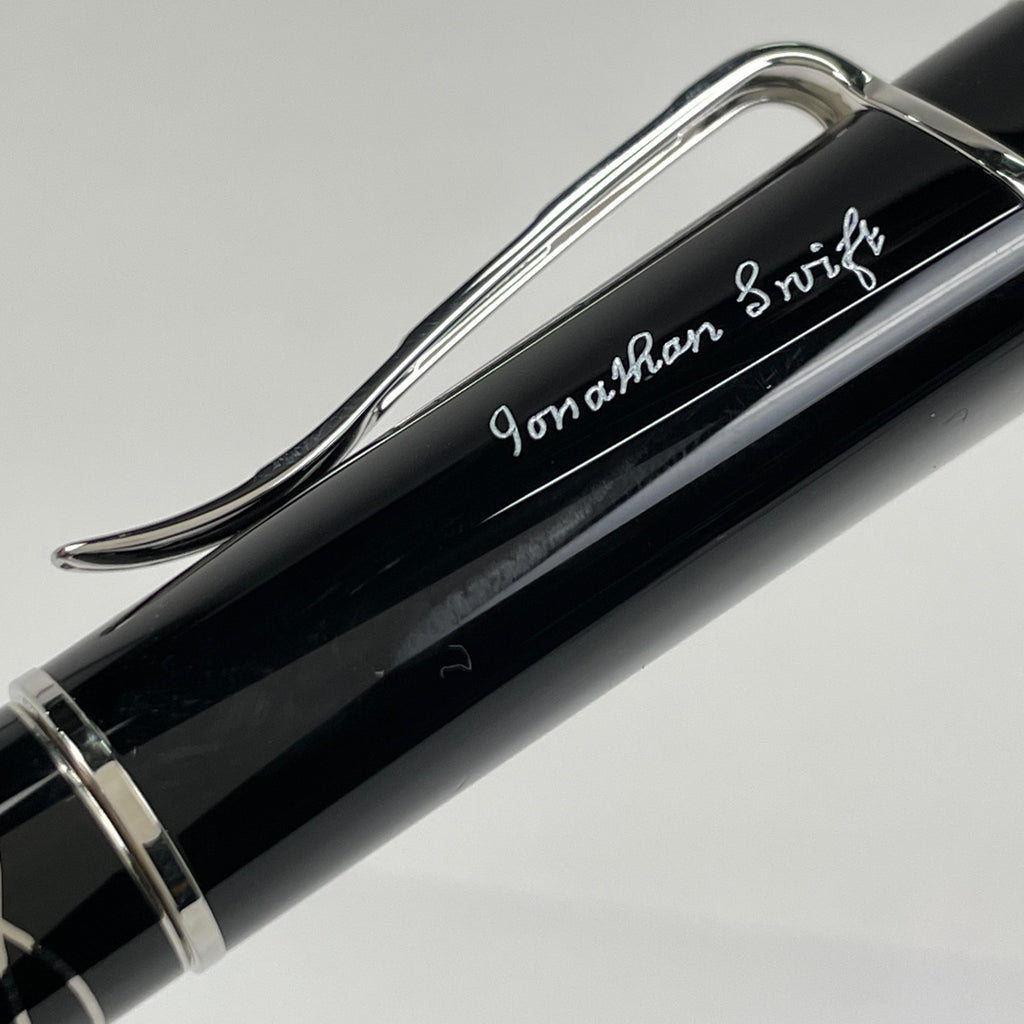 モンブラン ジョナサン スウィフト ボールペン 作家シリーズ ガリバー ボールペン メタル レジン シルバー ブラック レディース 【中古】brbag