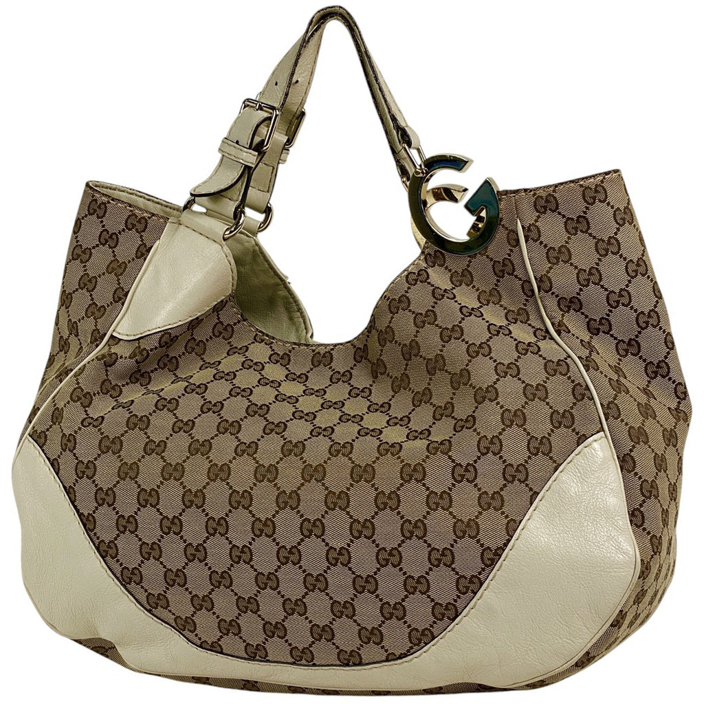 グッチ GG柄 トートバッグ ハンドバッグ トートバッグ GGキャンバス ブラウン 203504 レディース 【中古】brbag