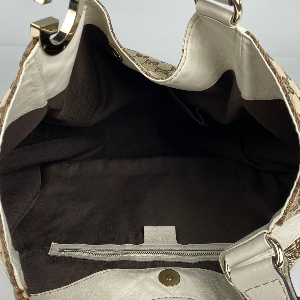 グッチ GG柄 トートバッグ ハンドバッグ トートバッグ GGキャンバス ブラウン 203504 レディース 【中古】brbag