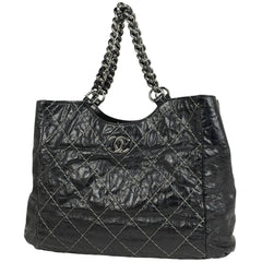 シャネル ワイルドステッチ ショルダーバッグ レザー ブラック レディース 中古 brbag