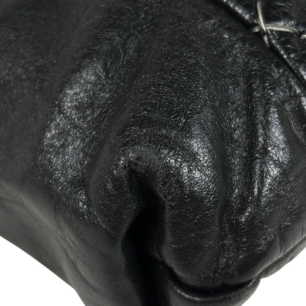 シャネル ワイルドステッチ ショルダーバッグ レザー ブラック レディース 中古 brbag