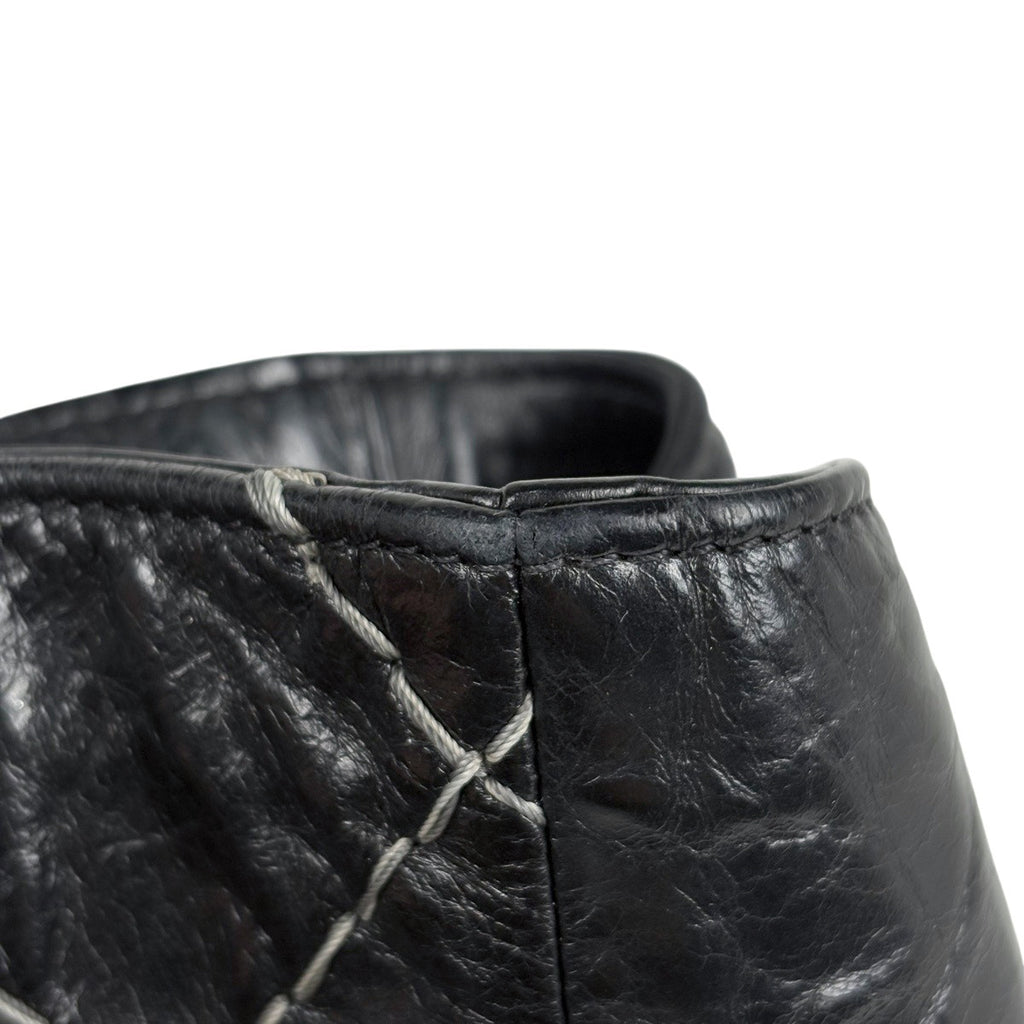 シャネル ワイルドステッチ ショルダーバッグ レザー ブラック レディース 中古 brbag