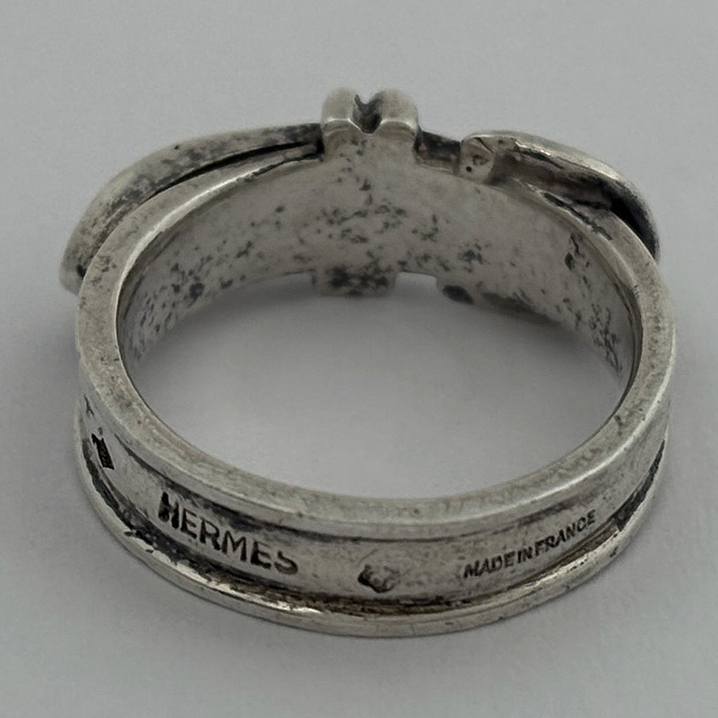 エルメス サンチュール リング 指輪 ベルトモチーフ リング 8号 シルバー925 シルバー レディース 【中古】bracc