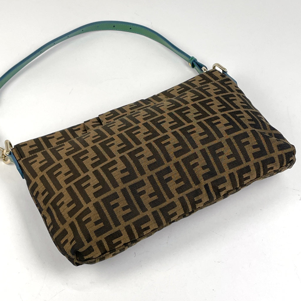 フェンディ ズッカ柄 ショルダーバッグ 肩掛け エナメル ショルダーバッグ キャンバス ブラウン 8BT163 レディース 【中古】brbag