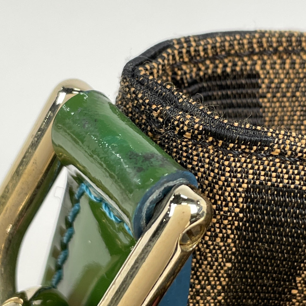 フェンディ ズッカ柄 ショルダーバッグ 肩掛け エナメル ショルダーバッグ キャンバス ブラウン 8BT163 レディース 【中古】brbag