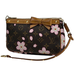 ルイ・ヴィトン ポシェット アクセソワール メイクポーチ 桜 コスメポーチ 小物入れ 村上隆 花びら ハンドバッグ アクセサリーポーチ モノグラムチェリーブロッサム ブラウン M92006 レディース 【中古】brbag