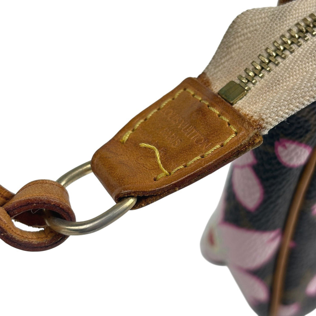 ルイ・ヴィトン ポシェット アクセソワール メイクポーチ 桜 コスメポーチ 小物入れ 村上隆 花びら ハンドバッグ アクセサリーポーチ モノグラムチェリーブロッサム ブラウン M92006 レディース 【中古】brbag