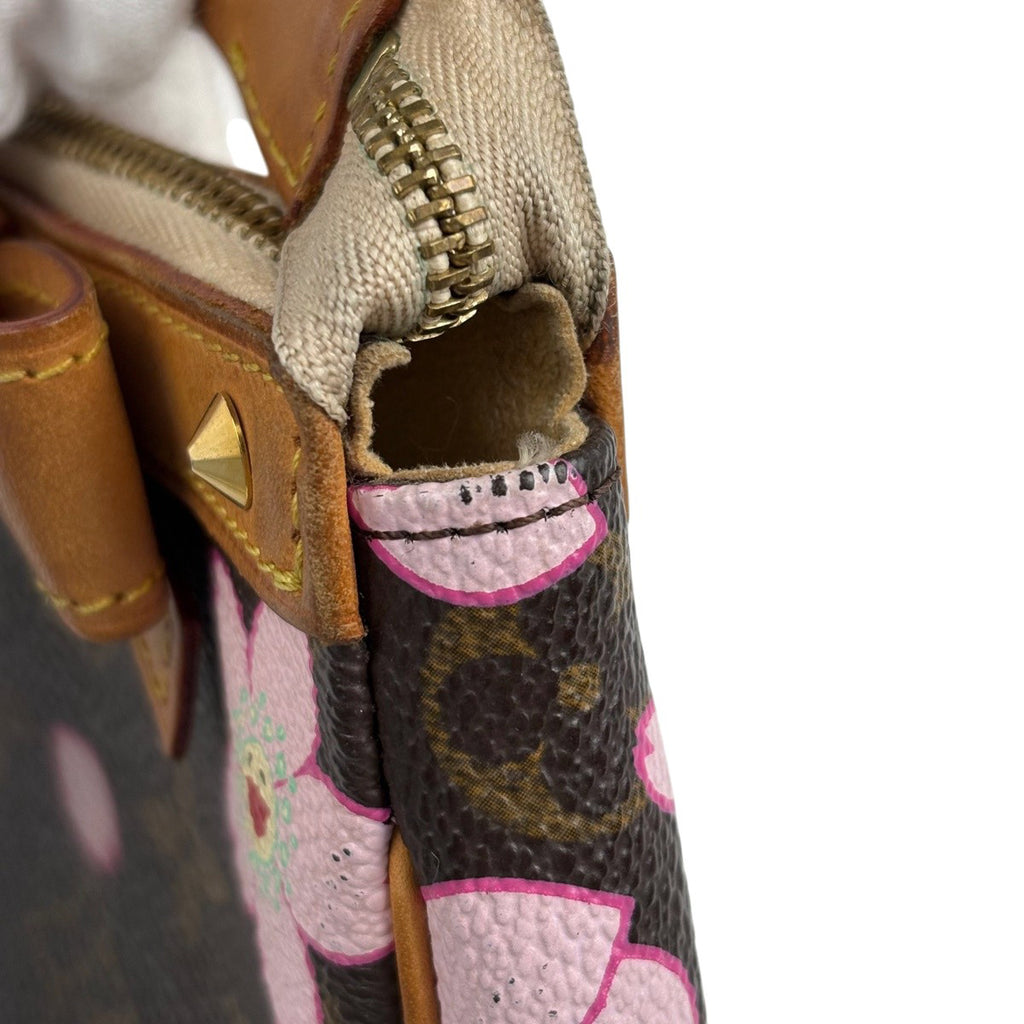 ルイ・ヴィトン ポシェット アクセソワール メイクポーチ 桜 コスメポーチ 小物入れ 村上隆 花びら ハンドバッグ アクセサリーポーチ モノグラムチェリーブロッサム ブラウン M92006 レディース 【中古】brbag