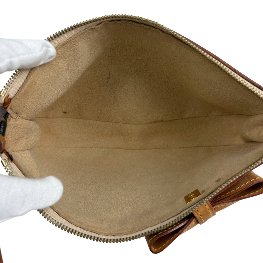 ルイ・ヴィトン ポシェット アクセソワール メイクポーチ 桜 コスメポーチ 小物入れ 村上隆 花びら ハンドバッグ アクセサリーポーチ モノグラムチェリーブロッサム ブラウン M92006 レディース 【中古】brbag